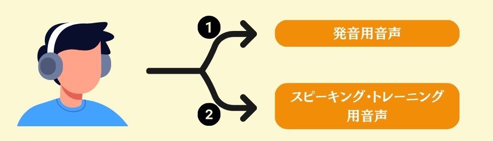 ２種類の音声（図解）